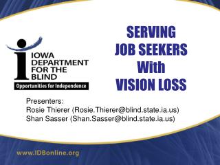 SERVING JOB SEEKERS With VISION LOSS