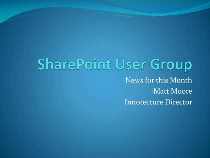 sharepoint user group