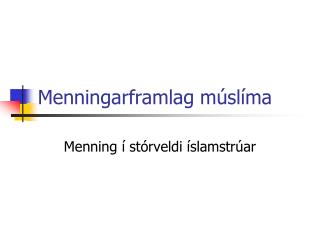 menningarframlag m sl ma