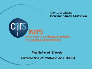 alex c mueller directeur adjoint scientifique