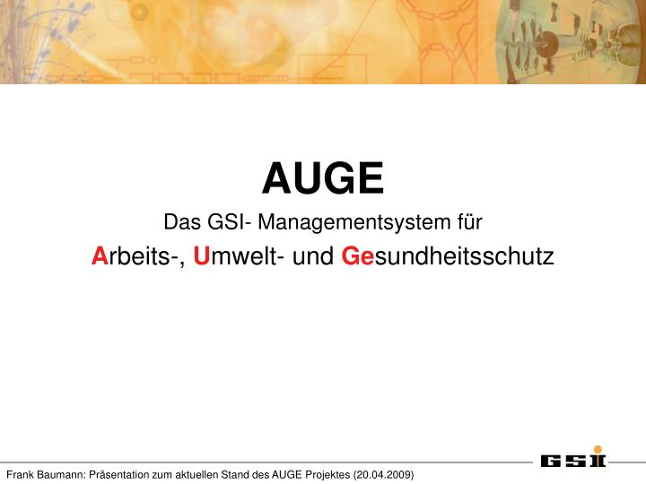 auge das gsi managementsystem f r a rbeits u mwelt und ge sundheitsschutz