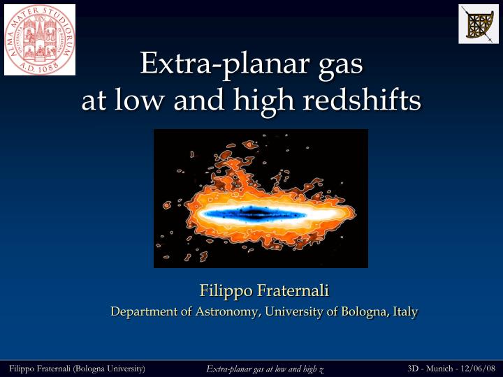 extra planar gas at low and high redshifts