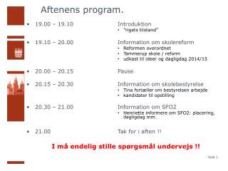 aftenens program