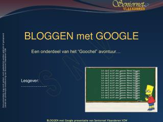 bloggen met google