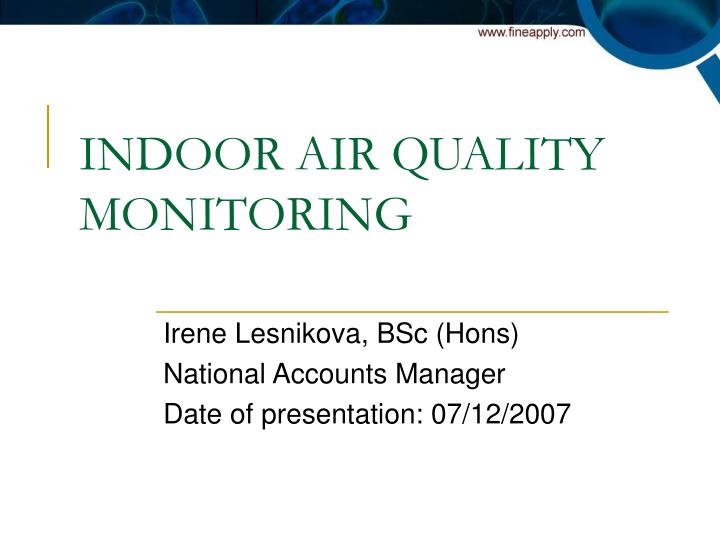 indoor air quality monitoring