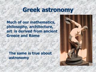 Greek astronomy