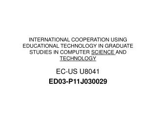 EC-US U8041 ED03-P11J030029
