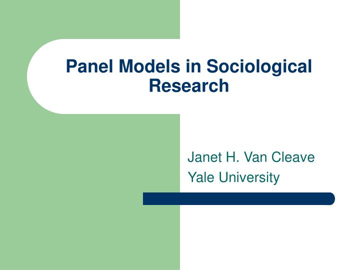 panel models in sociological research