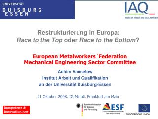 restrukturierung in europa race to the top oder race to the bottom