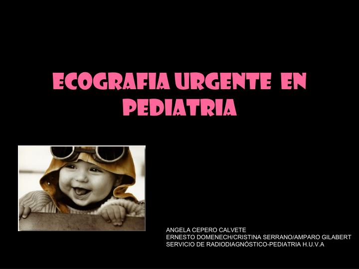 ecografia urgente en pediatria