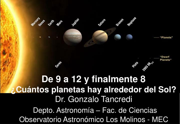 dr gonzalo tancredi depto astronom a fac de ciencias observatorio astron mico los molinos mec