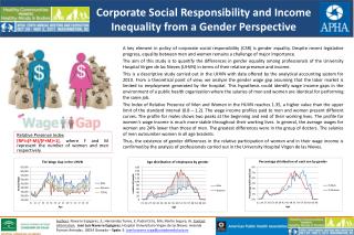 Corporate Social Responsibility and Income Inequality from a Gender Perspective