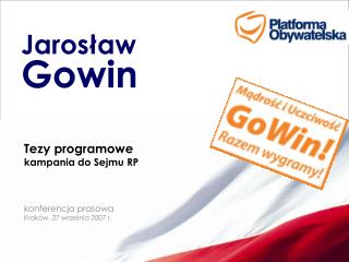 jaros aw gowin
