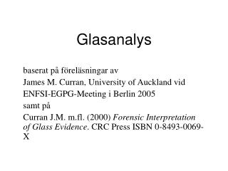 glasanalys