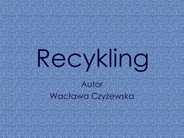 recykling