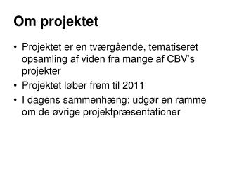 om projektet