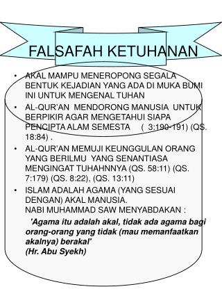 falsafah ketuhanan