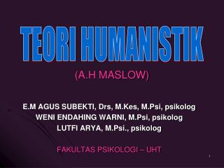 a h maslow
