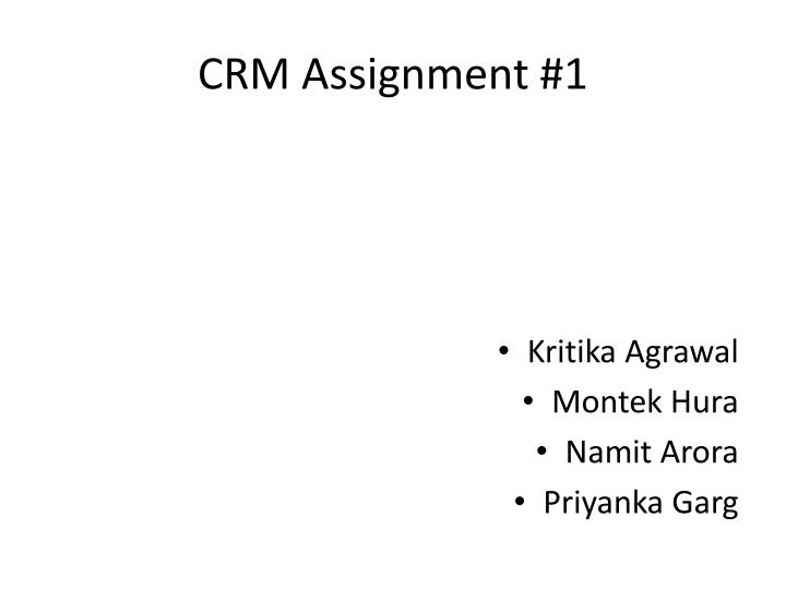 crm assignment 1
