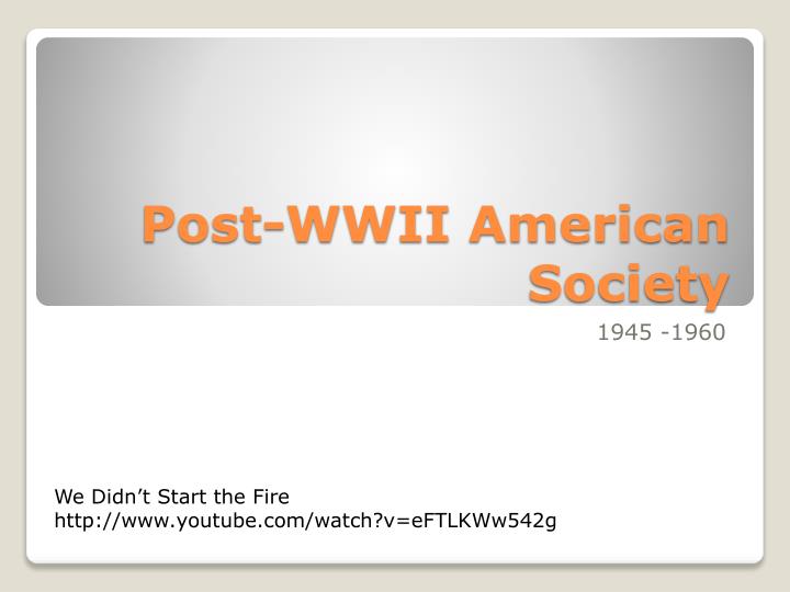 post wwii american society