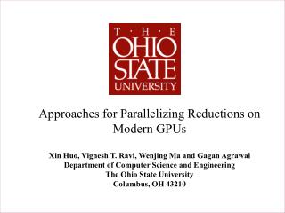 Approaches for Parallelizing Reductions on Modern GPUs