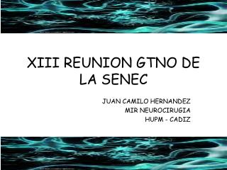 xiii reunion gtno de la senec