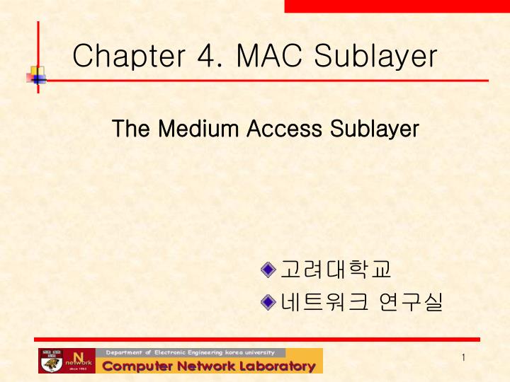 chapter 4 mac sublayer
