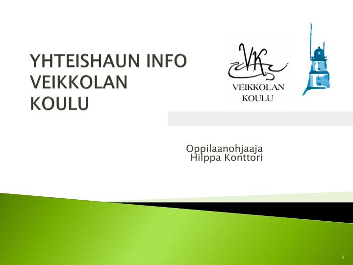 yhteishaun info veikkolan koulu