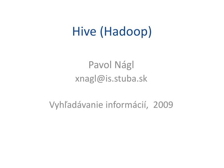 hive hadoop