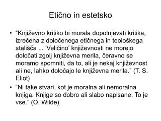 eti no in estetsko