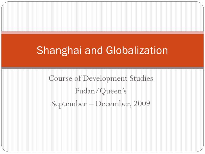 shanghai and globalization