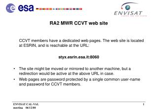 RA2 MWR CCVT web site