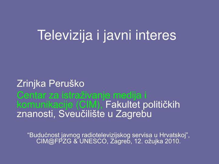 televizija i javni interes