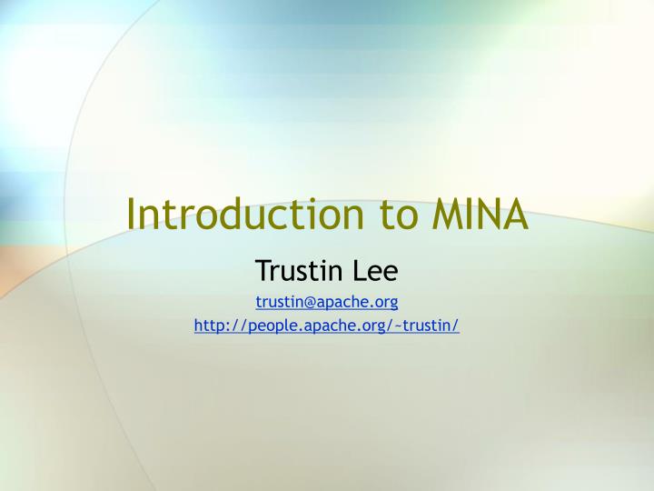 introduction to mina