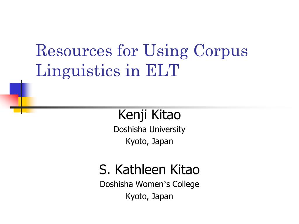 corpus linguistics i eng ppt download Images High... PPT - Resources for Using Corpus Linguistics in ELT PowerPoint ...