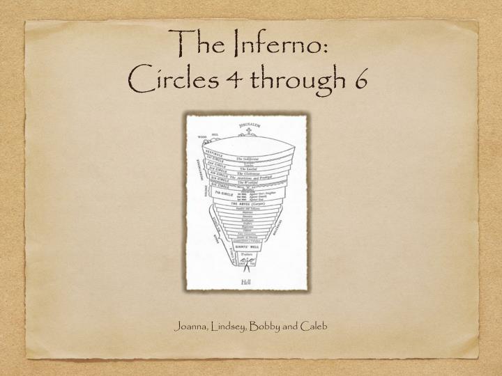 the inferno circles 4 through 6