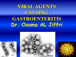 VIRAL AGENTS CAUSING GASTROENTERITIS Dr. Osama AL Jiffri