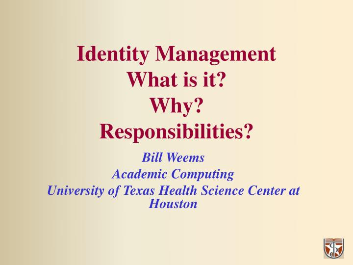identity management what is it why responsibilities