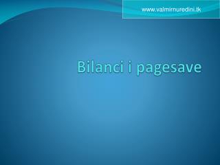 bilanci i pagesave