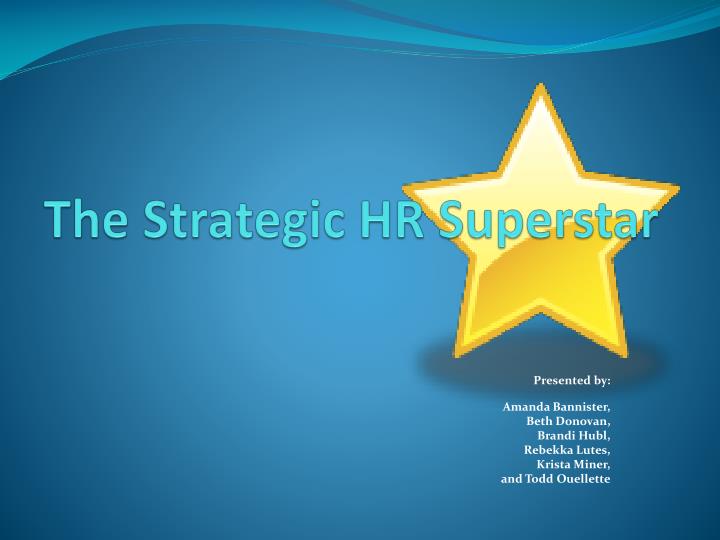 the strategic hr superstar