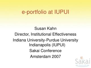 e-portfolio at IUPUI