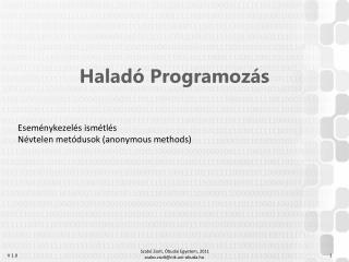 halad programoz s