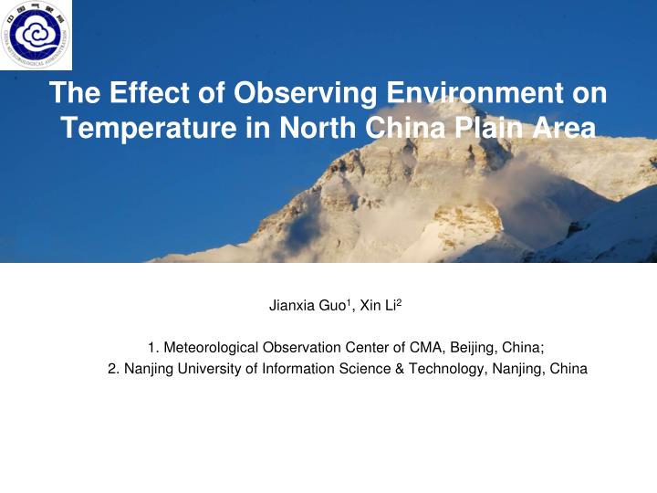 the effect of observing environment on temperature in north china plain area
