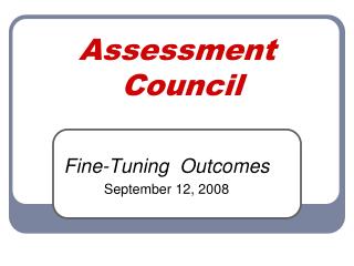 Assessment Council