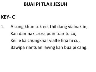 buai pi tlak jesuh key c