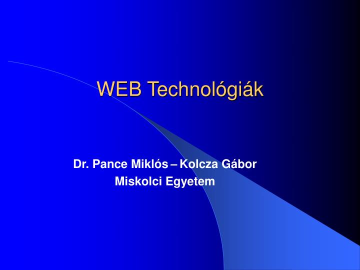 web technol gi k