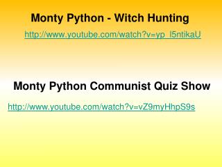 Monty Python - Witch Hunting