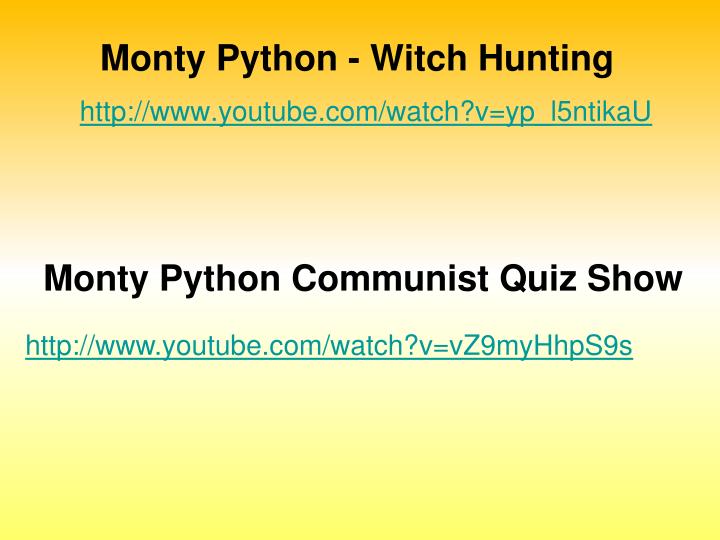 monty python witch hunting