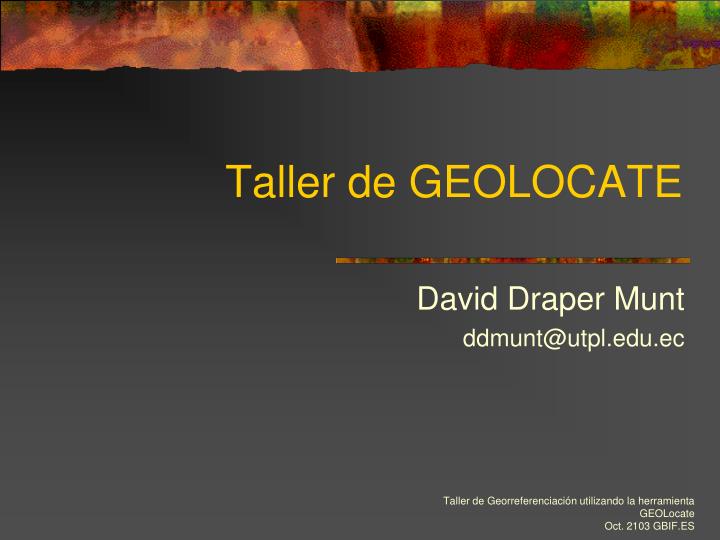 taller de geolocate