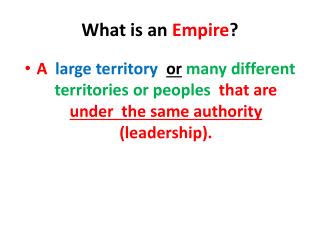What is an Empire ?
